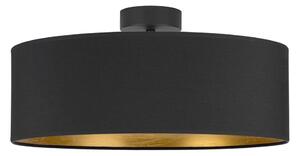 Černé stropní svítidlo s detailem ve zlaté barvě Bulb Attack Tres XL, ⌀ 45 cm