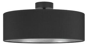 Černé stropní svítidlo s detailem ve stříbrné barvě Bulb Attack Tres XL, ⌀ 45 cm
