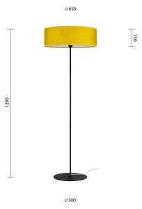 Žlutá stoajcí lampa Bulb Attack Doce XL, ⌀ 45 cm