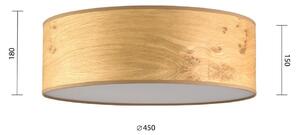 Béžové stropní svítidlo z dřevěné dýhy Sotto Luce Ocho XL, ⌀ 45 cm