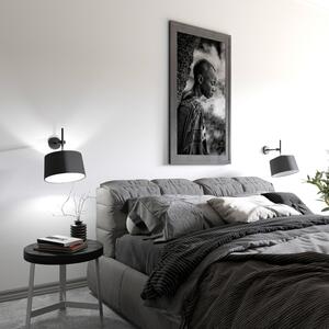 Light for home - Designové nástěnné světlo s černým stínidlem 60401 "Lefor", 1x60W, E27, Černá