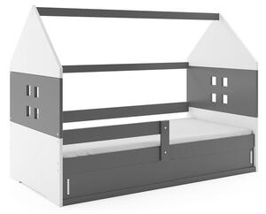 Dětská postel s úložným prostorem ve tvaru domku bez matrace 80x160 PRISCILA 1 - grafit
