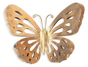 Nástěnná dekorace ve zlaté barvě Wallity Butterfly