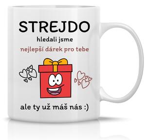 NEJLEPŠÍ DÁREK PRO STREJDU - klasický bílý keramický hrníček 300 ml