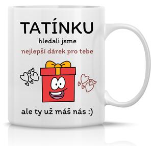 NEJLEPŠÍ DÁREK PRO TATÍNKA - klasický bílý keramický hrníček 300 ml