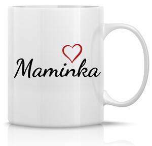 MAMINKA - klasický bílý keramický hrníček 300 ml