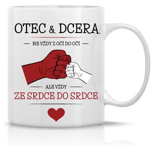 OTEC & DCERA - klasický bílý keramický hrníček 300 ml
