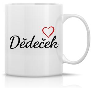 DĚDEČEK - klasický bílý keramický hrníček 300 ml