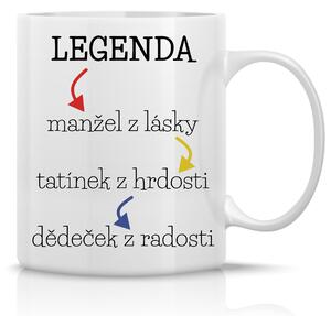 LEGENDA - klasický bílý keramický hrníček 300 ml