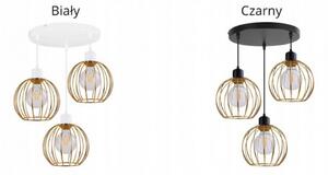 Light for home - Závěsné svítidlo na lanku s kovovými stínítky LH018 "MONA", 3x60W, E27, černá, zlatá