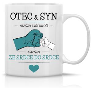 OTEC & SYN - klasický bílý keramický hrníček 300 ml