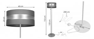 Light for home - Stylová Stojací lampa v moderním stylu LH019 "WASTI", 1x60W, E27, černá
