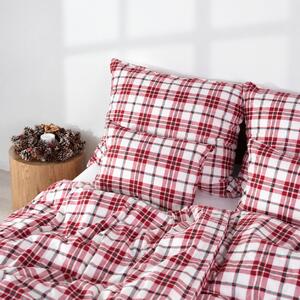 DARRÉ Flanelové povlečení Kostka vánoční - červená Velikost: 140 x 200 + 70 x 90