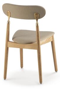 Béžová jídelní židle z dubového dřeva EMKO Textum Alana