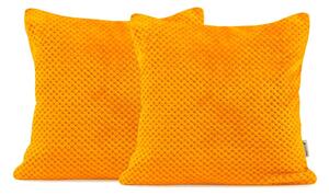 Sada 2 oranžových dekorativních povlaků na polštář z mikrovlákna DecoKing Henry, 45 x 45 cm