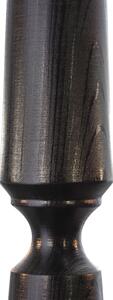 Light for home - Černý kovový lustr s dřevěnými prvky 20006 "Elegant", 6x40W, E14, Černá