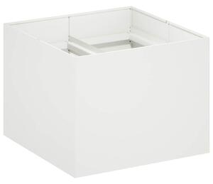 Zahradní pěstebník Bílá 80 x 80 x 60 cm Studená válcovaná ocel