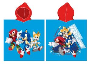 TipTrade Pončo Ježek Sonic a přátelé 55x110 cm