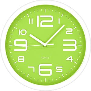 Zelené nástěnné hodiny Postershop Timmy, ø 40 cm