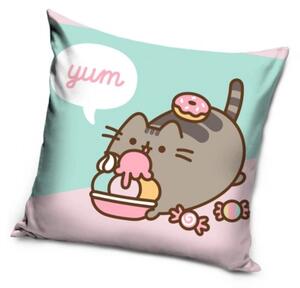 Carbotex Povlak na polštářek Kočička Pusheen Svačinka 40x40 cm