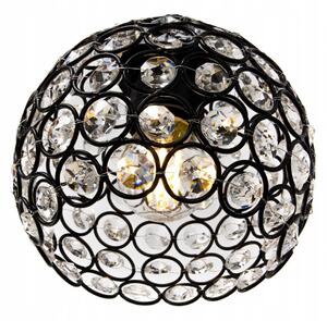 Light for home - Elegantní závěsná lampa na tyči s dekorativními stínidy CRYSTAL 2220/3/OP, 3x60W, E27, Černá