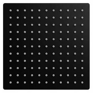 SPRCHOVÁ HLAVICE ČERNÁ ČTVERCOVÁ REA JS-P015B UNIVERZÁLNÍ 25 cm