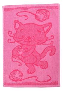 Profod Dětský ručník Cat pink 30x50 cm