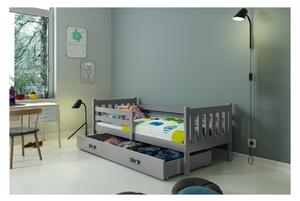 Dětská postel s úložným prostorem bez matrace 80x190 CHARIS - grafit