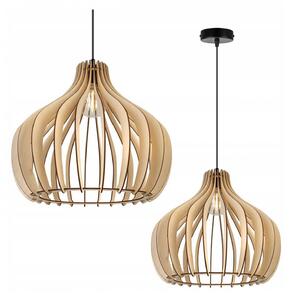 Light for home - Designové dřevěné závěsné stropní svítidlo TIMBER 2363/1 LH032, 1x60W, E27, Černá
