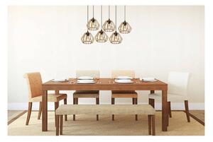 Light for home - Závěsné svítidlo s dřevěnými geometrickými stínidly TIMBER 2360/6, 6x60W, E27, Černá