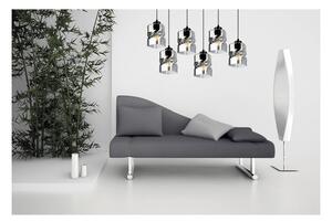 Light for home - Moderní závěsné svítidlo se šesti skleněnými stínidly NIKI 2195/6, E27, Černá