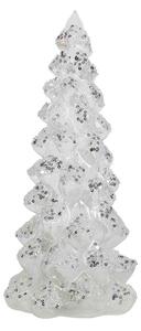 Bílý vánoční stromek se třpytkami Led S - Ø10*20cm