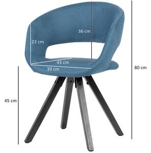 Židle S Opěrkou Armlehnstuhl Modrá