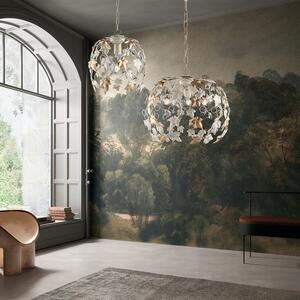 Light for home - Závěsný lustr BL50-3-AV Edera, 3 X 60 Watt Max, slonová kost, zlatá, 3 X 60 W, E27, Slonová kost, zlatá