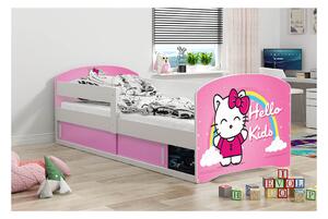 Dětská postel se šuplíkem bez matrace 80x160 KOČKA 1 - bílá
