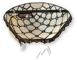 Brilagi - Tiffany vitrážové nástěnné svítidlo IVORY 1xE14/40W/230V