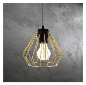 Light for home - Závěsná lampa Loft se stínidly ve tvaru zlatých diamantů SANTOS 2213/4/OW, E27, Zlatá