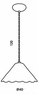 Brilagi - Tiffany vitrážový lustr na řetězu FOLIA 1xE27/60W/230V pr. 40 cm