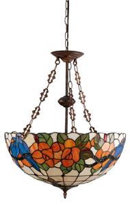 Brilagi - Tiffany vitrážový lustr na řetězu JUNGLE 3xE27/60W/230V pr. 50 cm