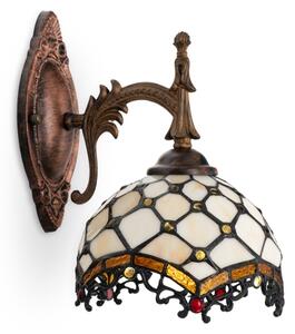Brilagi - Tiffany vitrážová nástěnná lampa IVORY 1xE14/40W/230V
