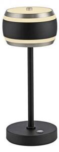 PAUL NEUHAUS LED nabíjecí stolní lampa PURE Falling Rings, černá / metalická šedá , dotykový vypínač 2200-5000K