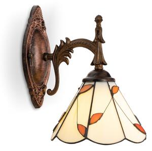 Brilagi - Tiffany vitrážová nástěnná lampa FOLIA 1xE14/40W/230V