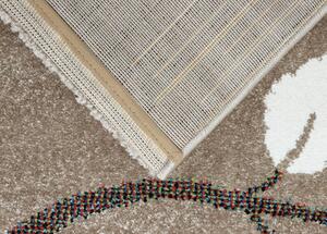 Breno Kusový koberec DIAMOND KIDS 24189/70, Hnědá, Vícebarevné, 140 x 200 cm