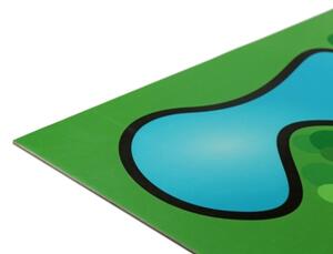 BrenoKusový koberec PVC KIDS Simple City Play Mat, Zelená, Vícebarevné, 100 x 150 cm