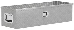 HOMCOM Hliníková Úložná Krabice s Bočními Rukojeťmi, Zámkem a Klíči, Nářaďový Box pro Dodávky, 99 x 33 x 25.5 cm | Aosom