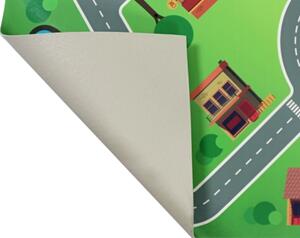 BrenoKusový koberec PVC KIDS Simple City Play Mat, Zelená, Vícebarevné, 100 x 150 cm