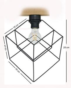 Light for home - Závěsné svítidlo 80M/SW MADERA WOOD, 3xE27/60W, dřevo / černá struktura, 3x60W, dřevo / černá struktura