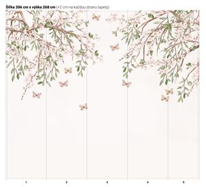 FUGU Vliesová tapeta - Blooming Blossom 310 cm x 272 cm