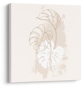 Obraz - Line art monstera N⁰1 (30x30 cm)