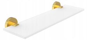 Nimco Unix zlatá police do koupelny skleněná mat 40 cm UNZ 13091B-40-Z